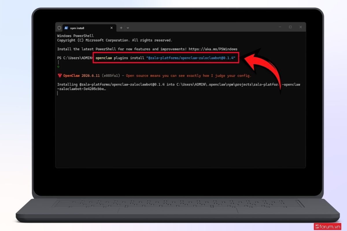 Cách kết nối Zalo với OpenClaw AI bước 3