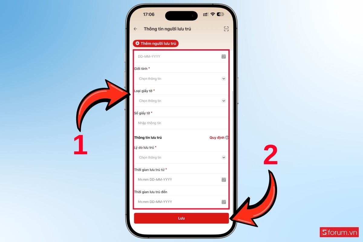 Cách khai báo lưu trú khi bạn bè, người thân ở lại qua đêm trên VNeID bước 12
