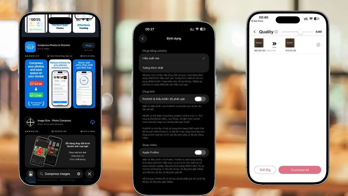 Cách làm giảm dung lượng ảnh trên iPhone nhanh chóng