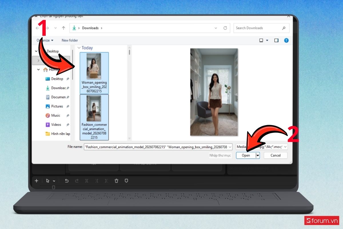 Hướng dẫn cách làm video mẫu ảnh thay đồ thời trang bằng AI bước 20