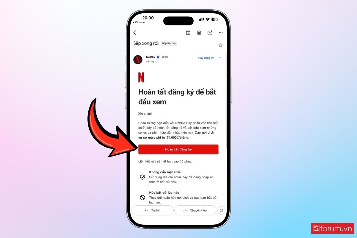 Cách nhận đến 30 ngày xem Netflix miễn phí bước 3