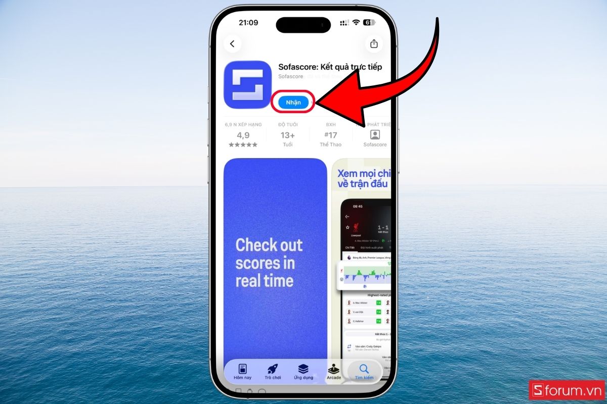 Dùng Dynamic Island để cập nhật bàn thắng bước 1