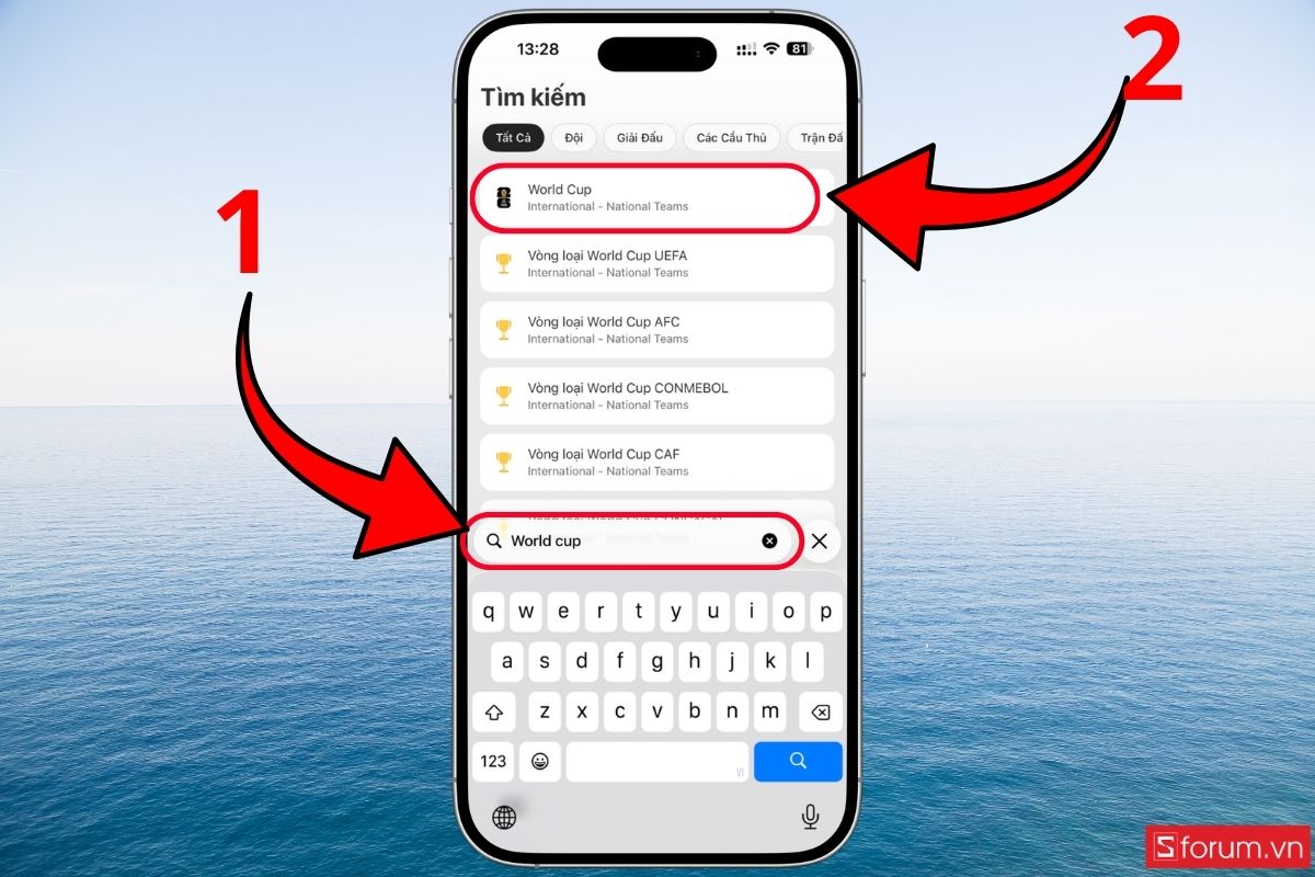 Dùng FotMob để nhận thông báo nhanh và gọn bước 2