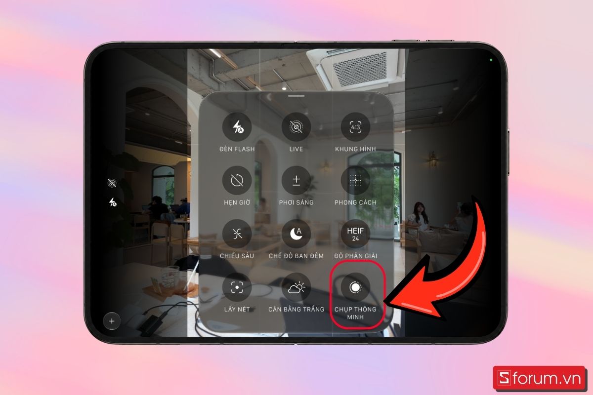 Cách sử dụng Chụp Thông Minh trên iPhone Duo bước 3