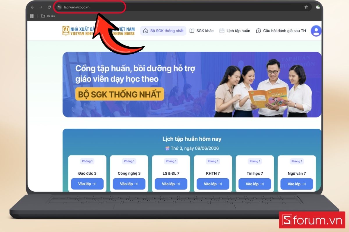 Cách sử dụng sách giáo khoa online miễn phí chi tiết bước 1