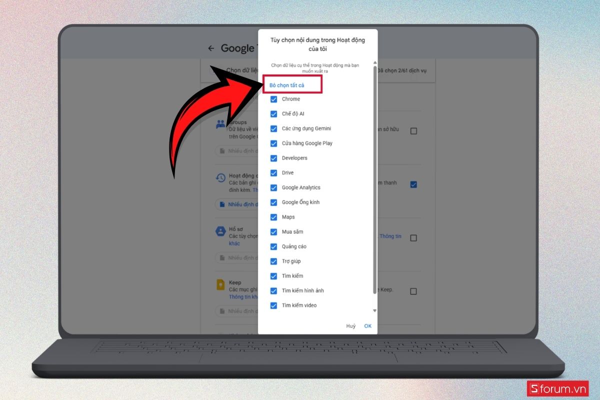 Cách tải dữ liệu Gemini Apps cá nhân về máy bước 7