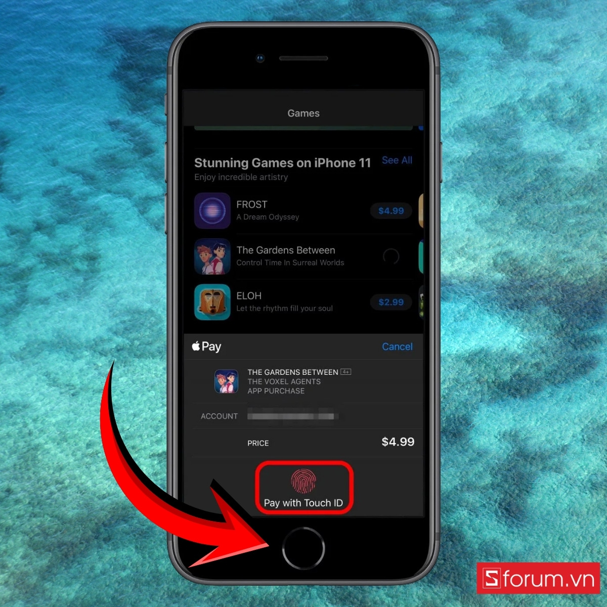 Cách tải ứng dụng trên iPhone bằng Touch ID - bước 4