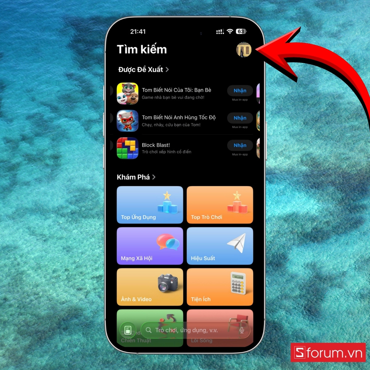 Cách tải lại ứng dụng đã xóa trên iPhone - bước 1