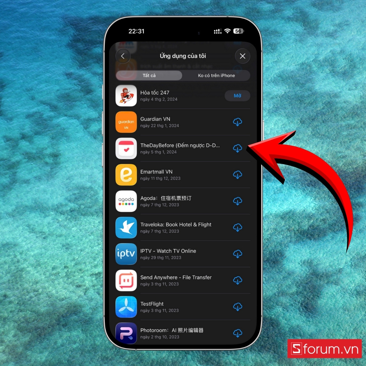 Cách tải lại ứng dụng đã xóa trên iPhone - bước 4