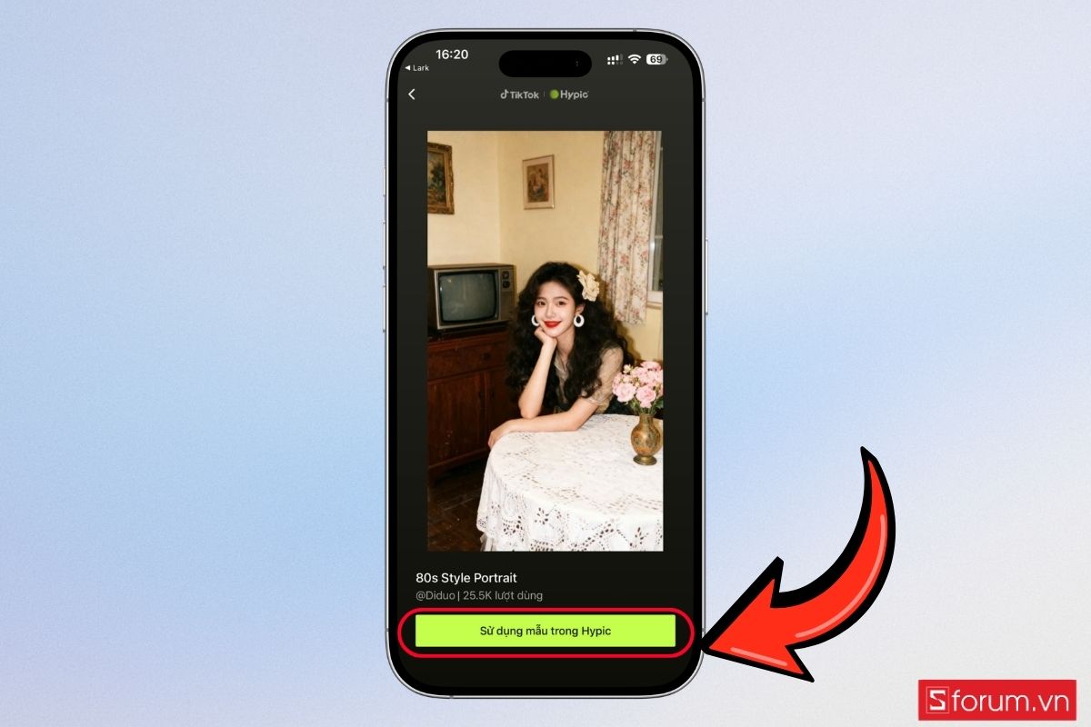 Cách tạo ảnh trend thập niên 80 bằng AI bước 2
