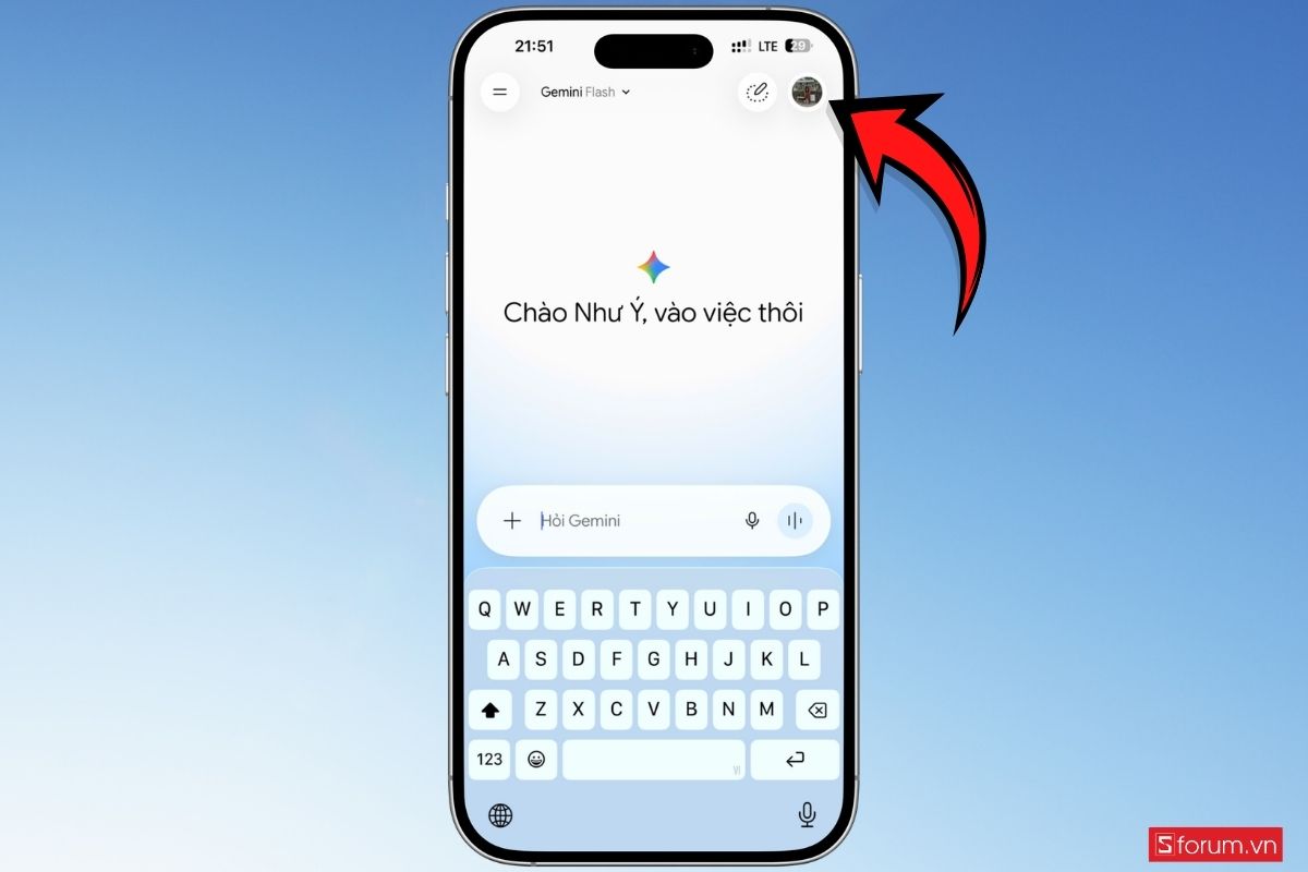Cách tạo hoạt động theo lịch trình trên Gemini điện thoại bước 1