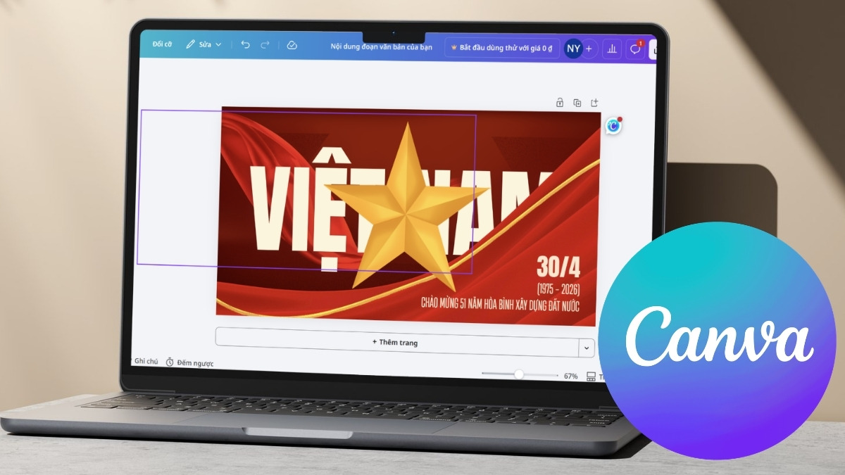 Cách tạo poster Giải phóng miền Nam trong Canva đẹp, ấn tượng