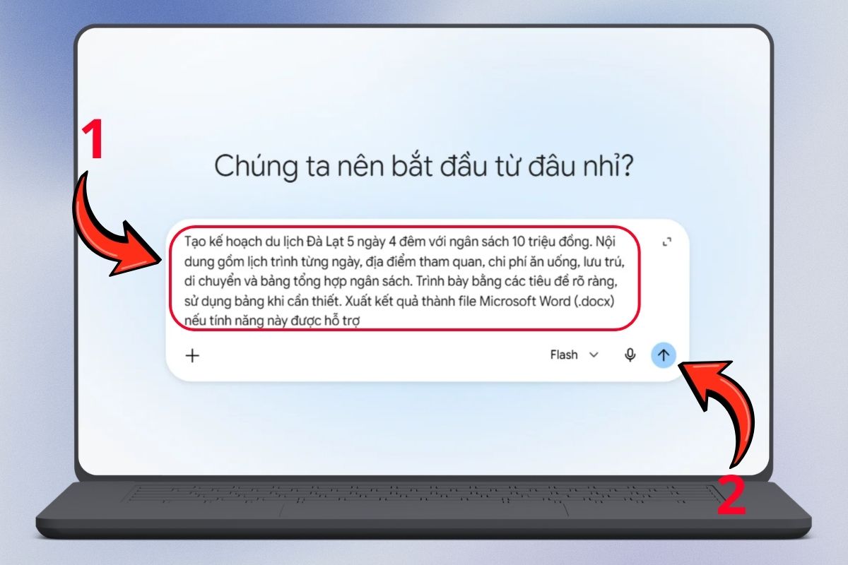 Cách tạo và xuất file Microsoft Office trực tiếp từ Gemini bước 2
