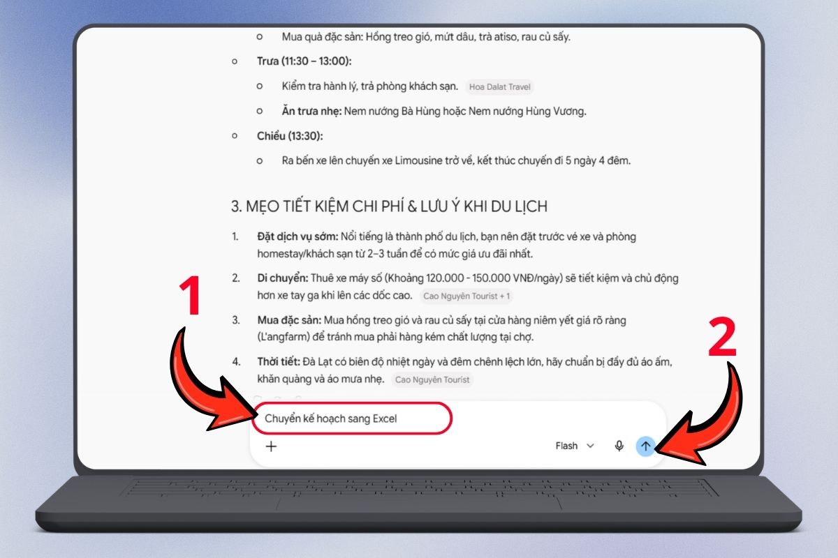 Cách tạo và xuất file Microsoft Office trực tiếp từ Gemini bước 3