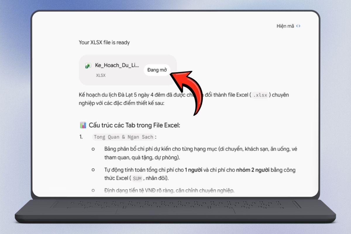 Cách tạo và xuất file Microsoft Office trực tiếp từ Gemini bước 4