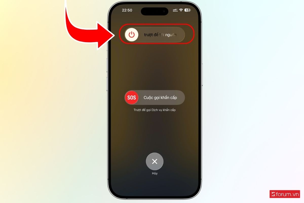 Cách tắt nguồn iPhone 18 Pro Series bằng tổ hợp phím vật lý bước 2