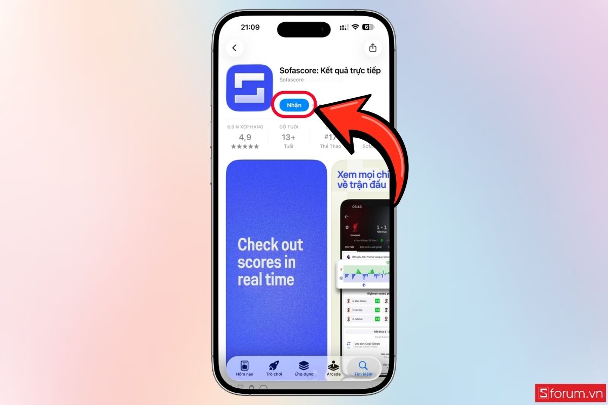 Dùng Sofascore để theo dõi phân tích trận đấu bước 1