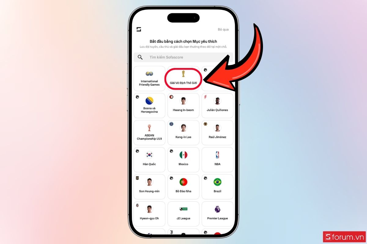 Dùng Sofascore để theo dõi phân tích trận đấu bước 3