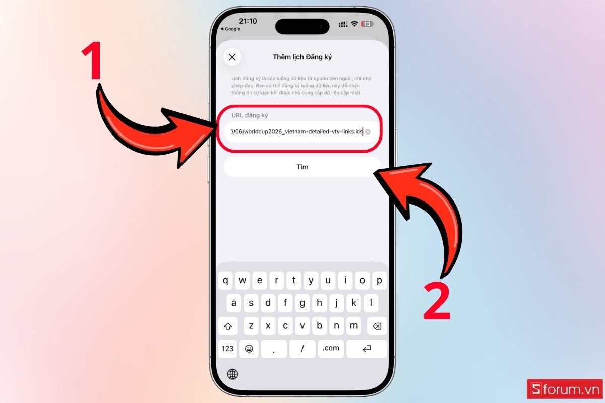 Hướng dẫn đồng bộ lịch World Cup 2026 trên iPhone bước 4