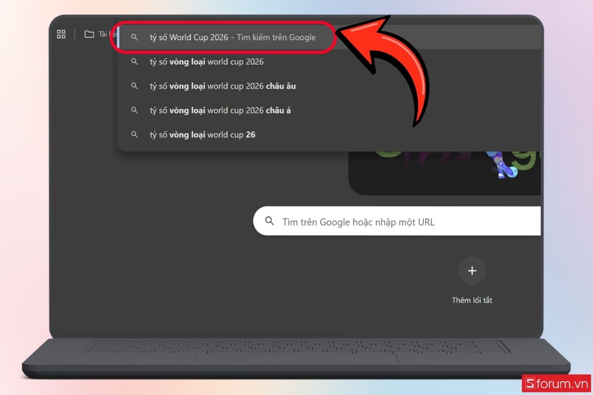 Dùng Google Search để xem nhanh tỷ số bước 2