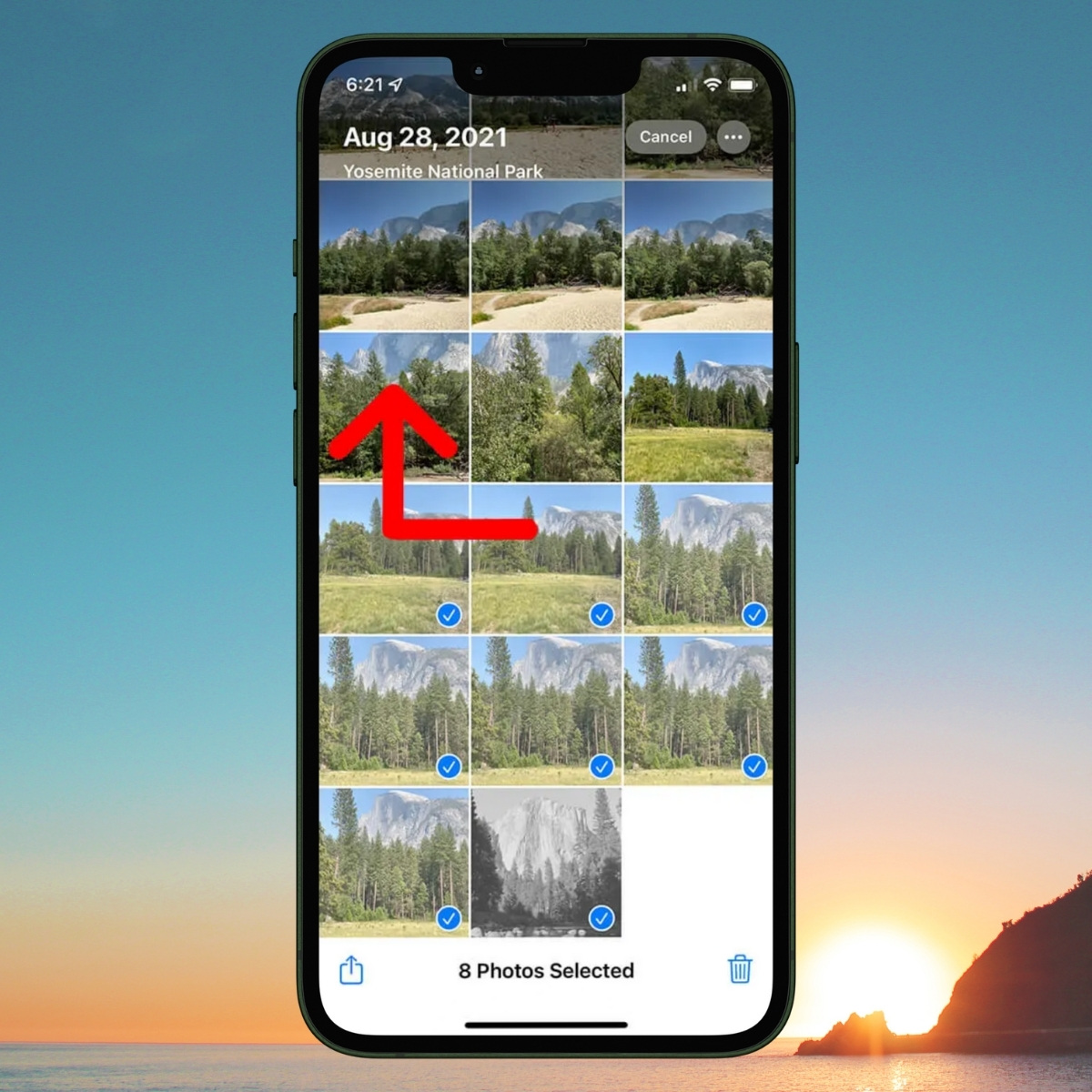 Cách xóa hết ảnh trên iPhone trong ứng dụng Ảnh bước 4