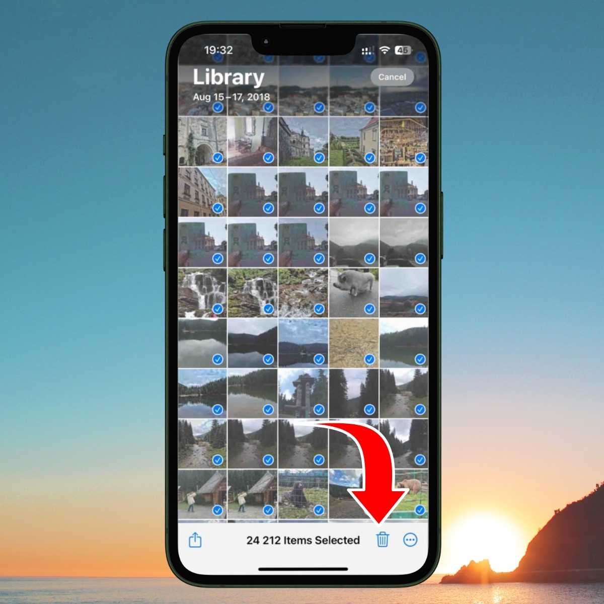 Cách xóa hết ảnh trên iPhone trong ứng dụng Ảnh bước 5