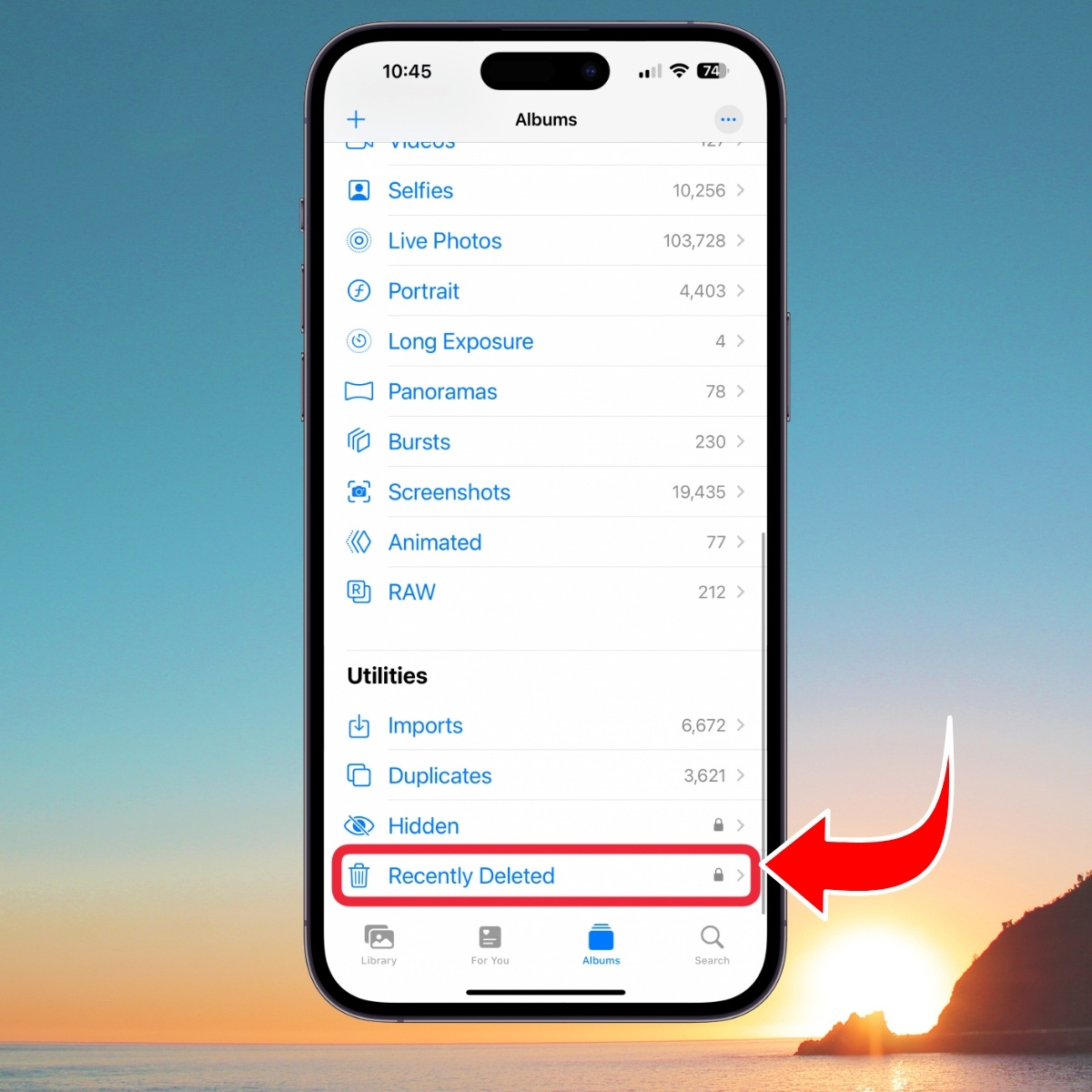 Cách xóa hết ảnh trên iPhone trong ứng dụng Ảnh bước 7