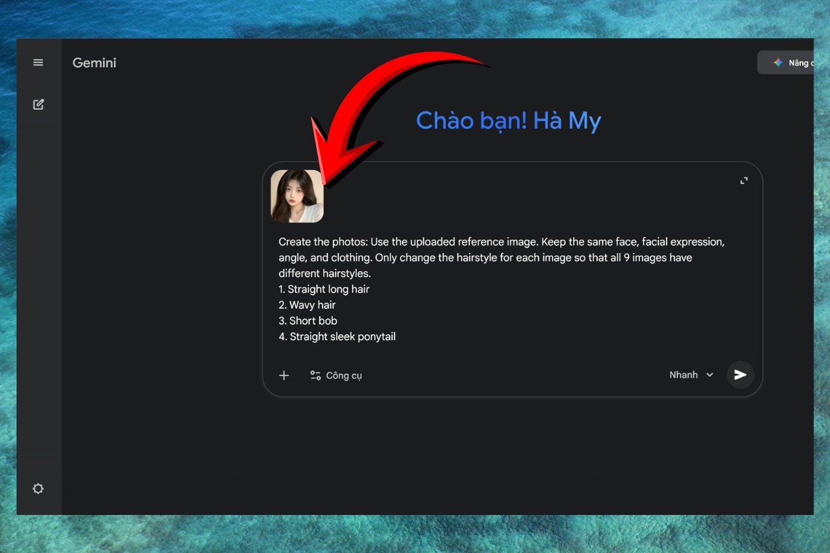 Hướng dẫn sử dụng Gemini để chọn kiểu tóc phù hợp bước 3