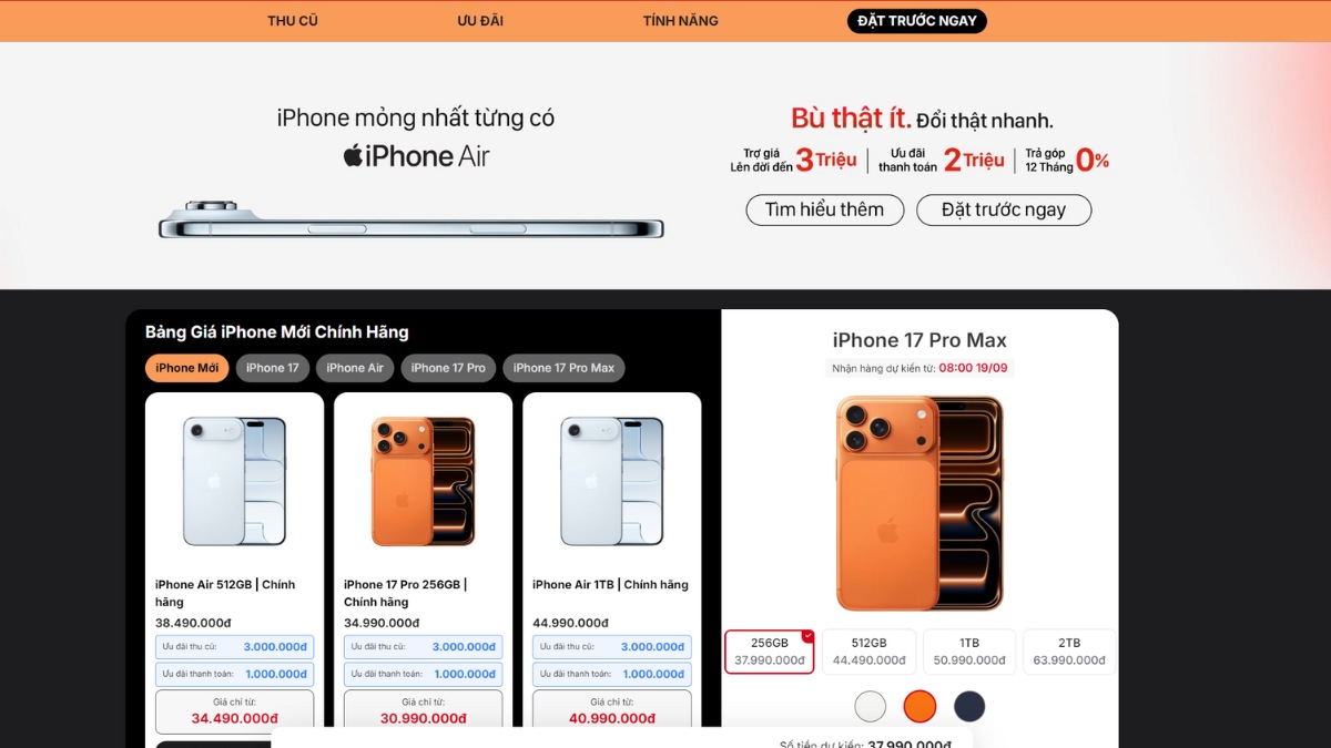 Tại sao bạn nên đặt cọc iPhone 17 Series và iPhone Air tại CellphoneS ngay hôm nay?