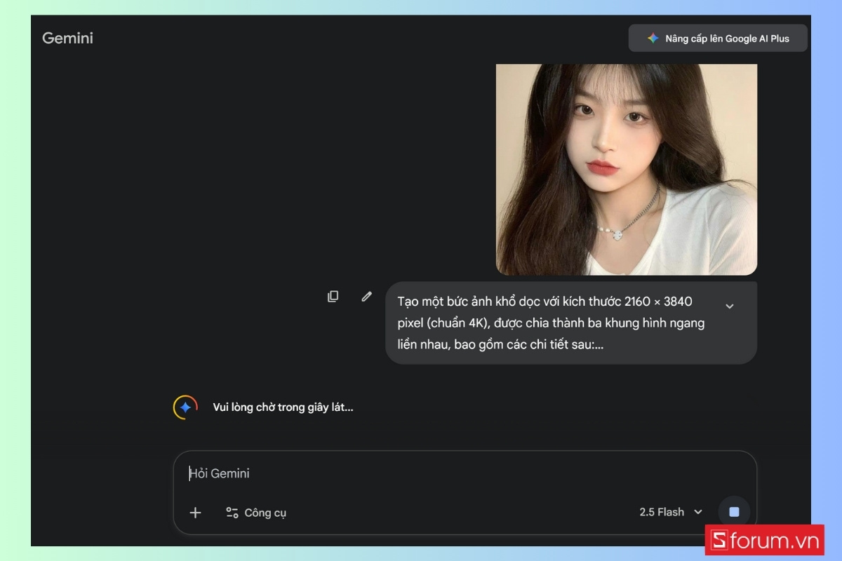 Cách tạo ảnh mùa đông như phim Hàn bằng Gemini AI trong 1 phút bước 3