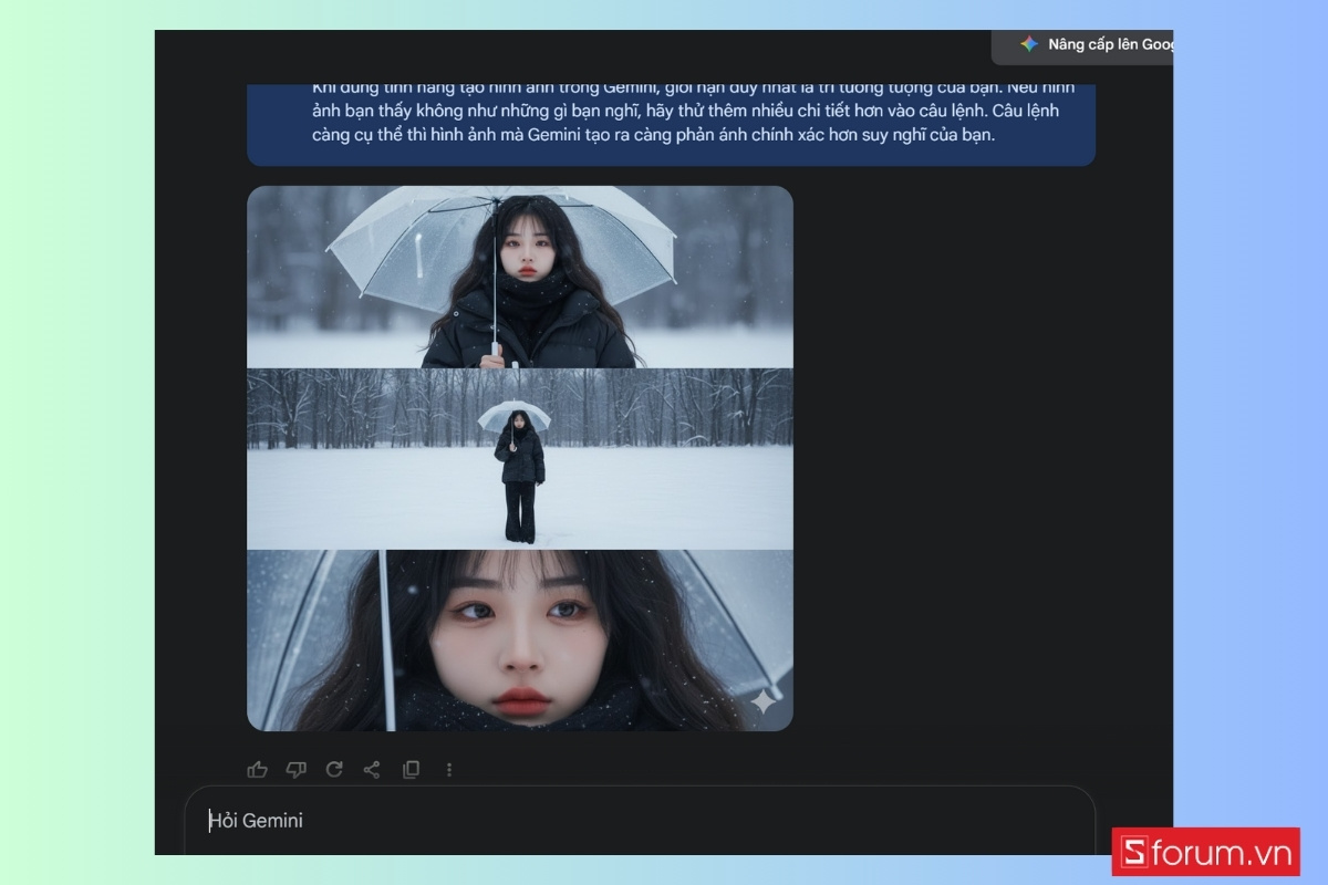 Cách tạo ảnh mùa đông như phim Hàn bằng Gemini AI trong 1 phút bước 4