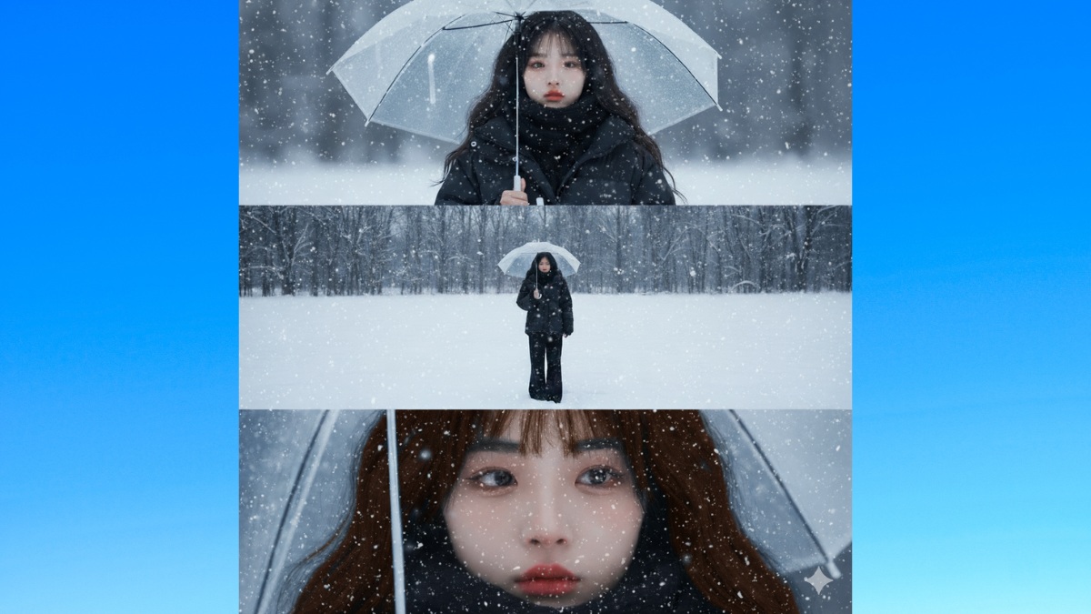 Lưu ngay 3 prompt AI cầm ô đi dưới trời tuyết mùa đông đầy cảm xúc Lưu ngay 3 prompt AI cầm ô đi dưới trời tuyết mùa đông đầy cảm xúc