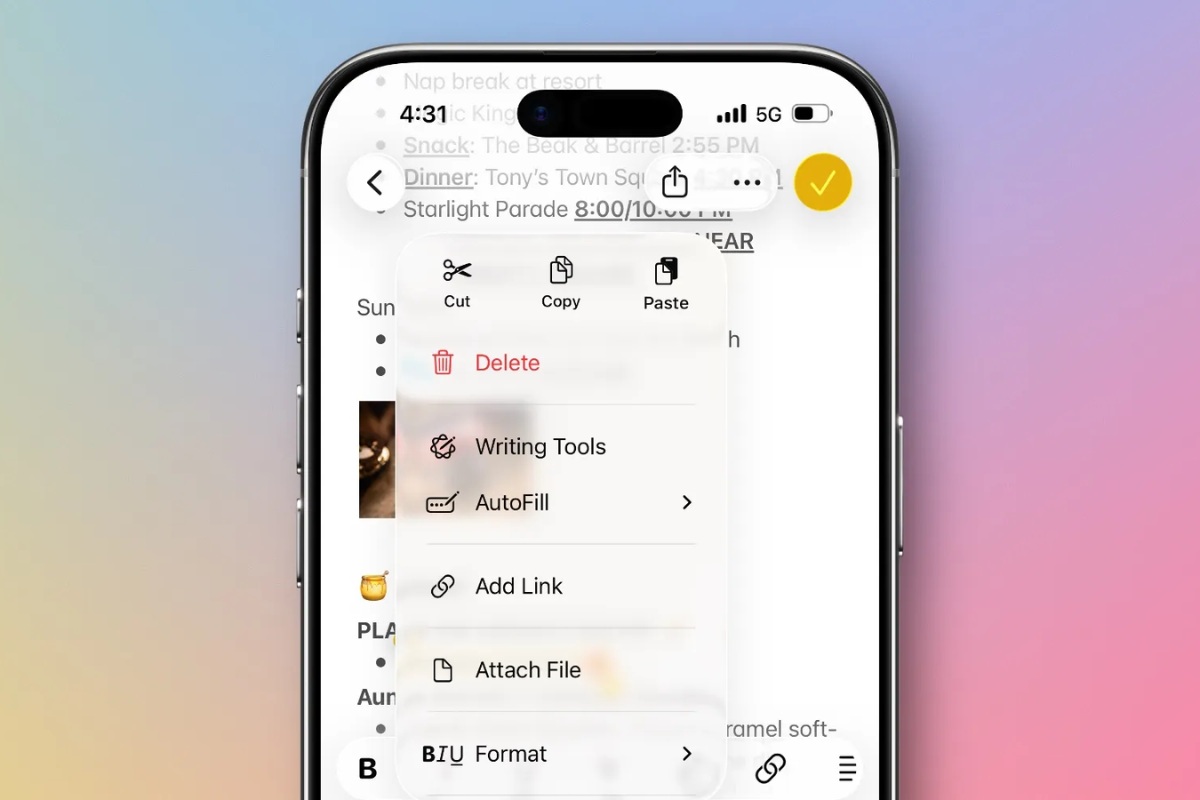 Giới thiệu công cụ viết trên iOS 26.1