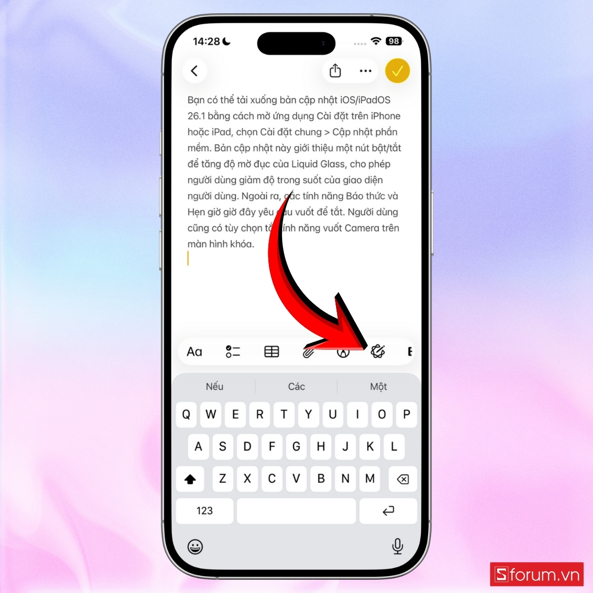 Các cách sử dụng Công cụ viết trên iOS 26.1 bước 8