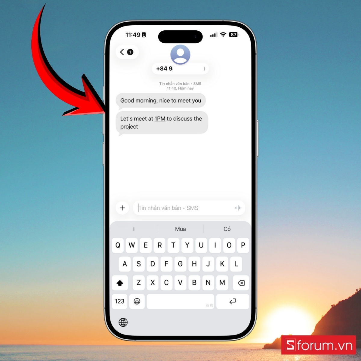 Cách sử dụng tính năng dịch tin nhắn trên iPhone bước 1