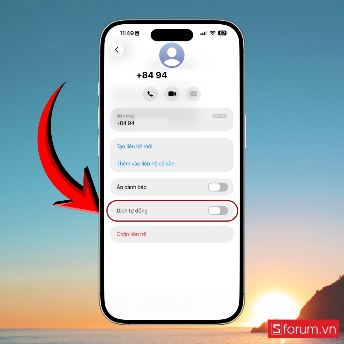 Cách sử dụng tính năng dịch tin nhắn trên iPhone bước 2