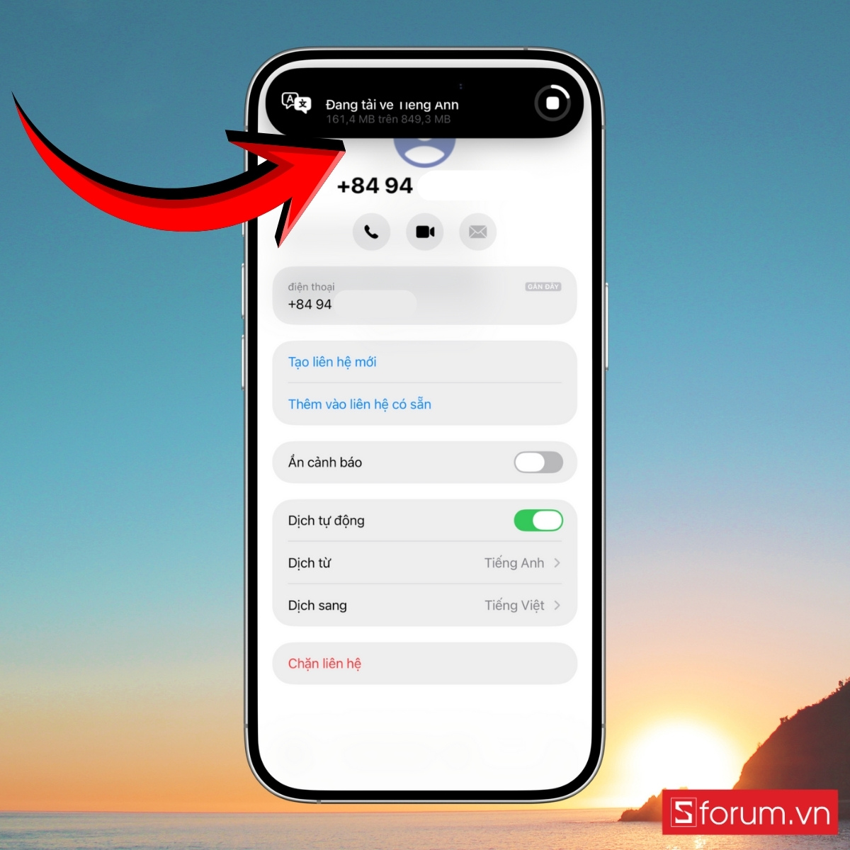 Cách sử dụng tính năng dịch tin nhắn trên iPhone bước 4