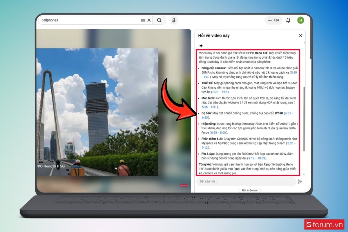 Cách dùng AI Gemini để xem video YouTube bước 6
