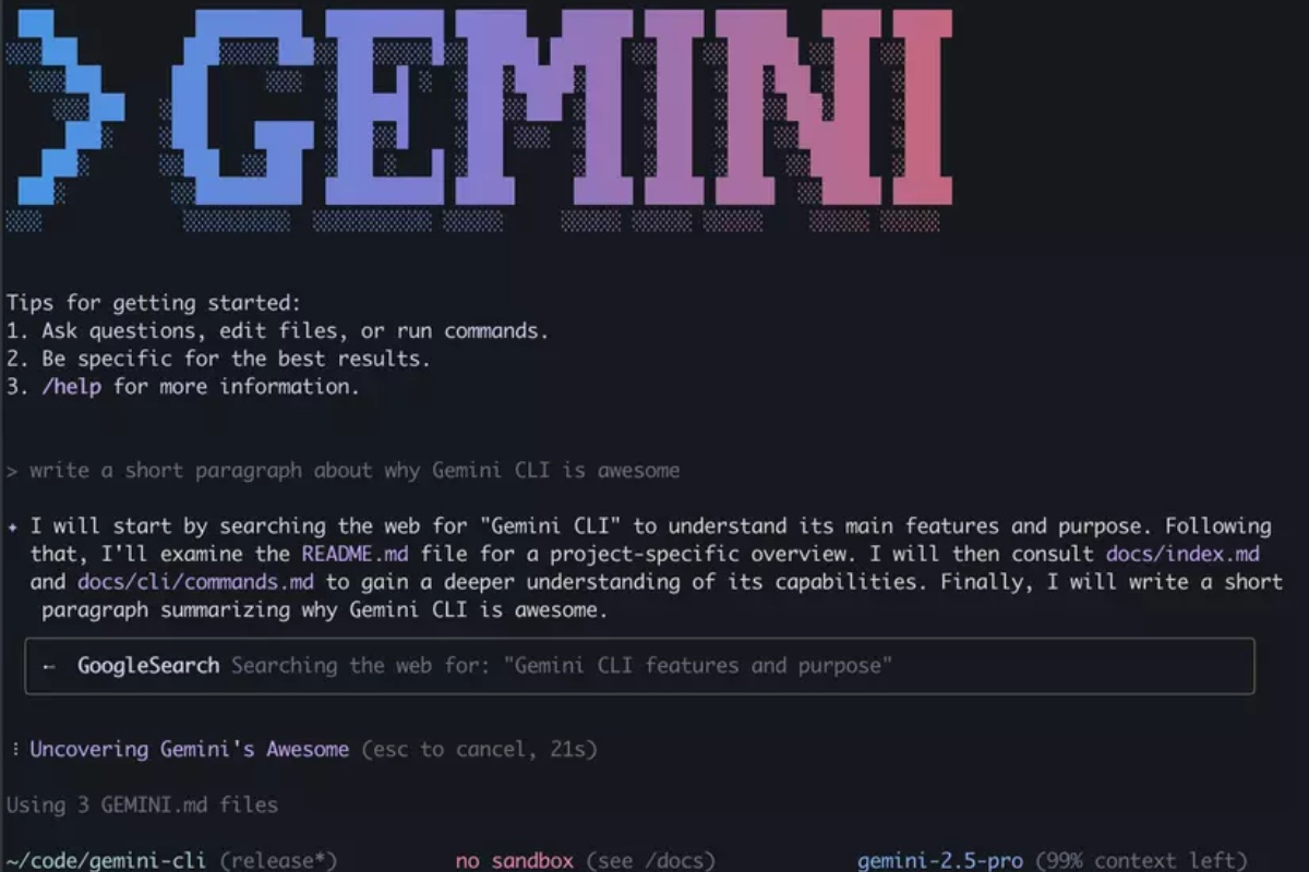 Những tính năng nổi bật của Gemini CLI 