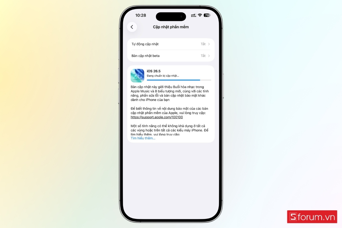 Cách cài đặt hình nền iOS 26.5 bước 1