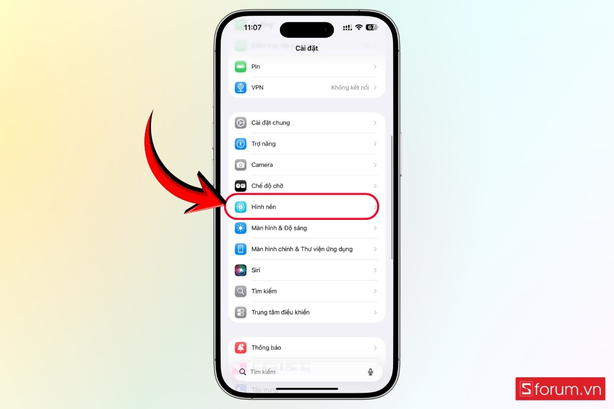 Cách cài đặt hình nền iOS 26.5 bước 3