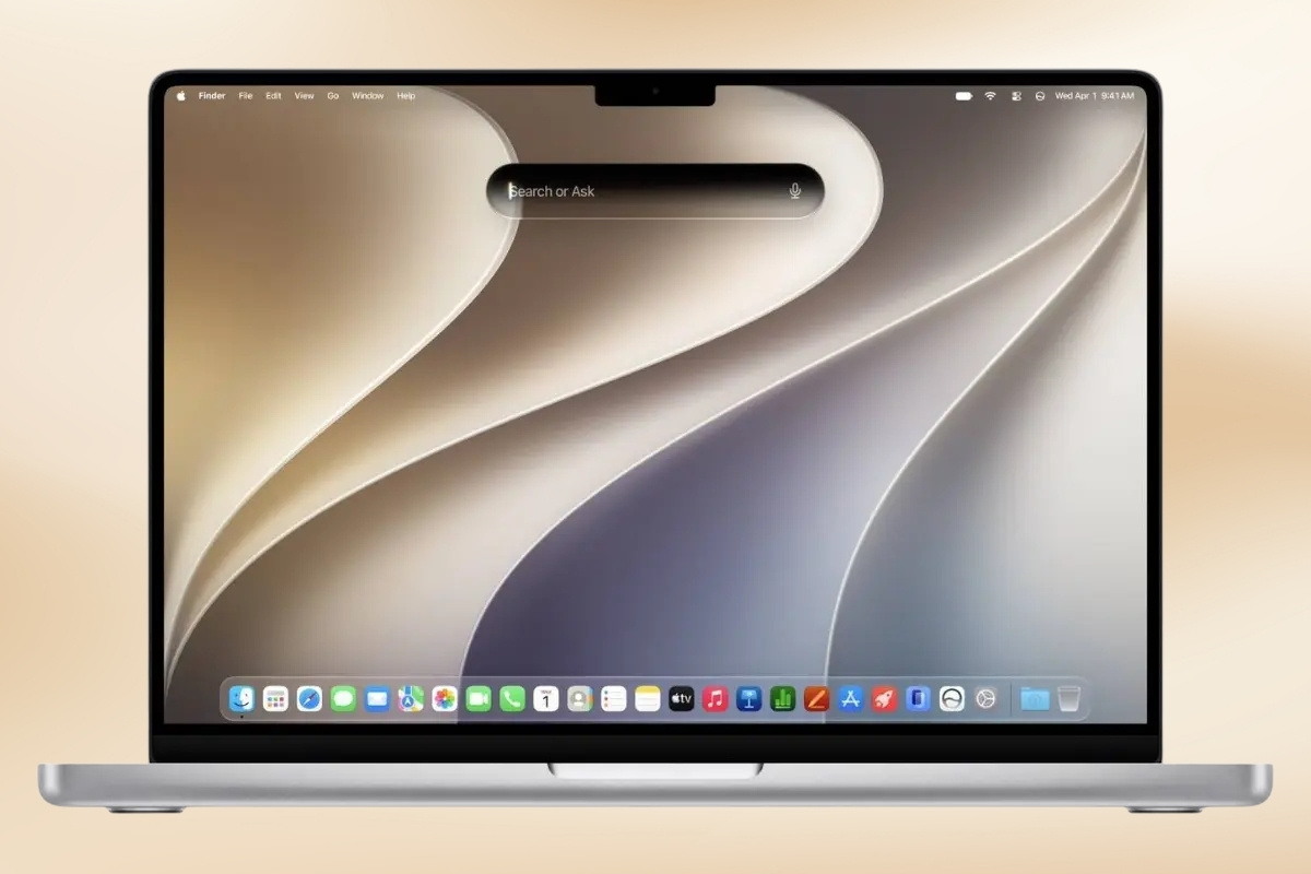 Điểm đặc biệt của hình nền macOS 27 Golden Gate giao diện liquid glass