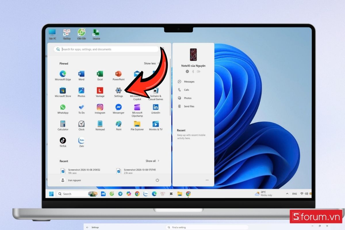 Cách kết nối Wi-Fi ẩn trên Windows bước 1