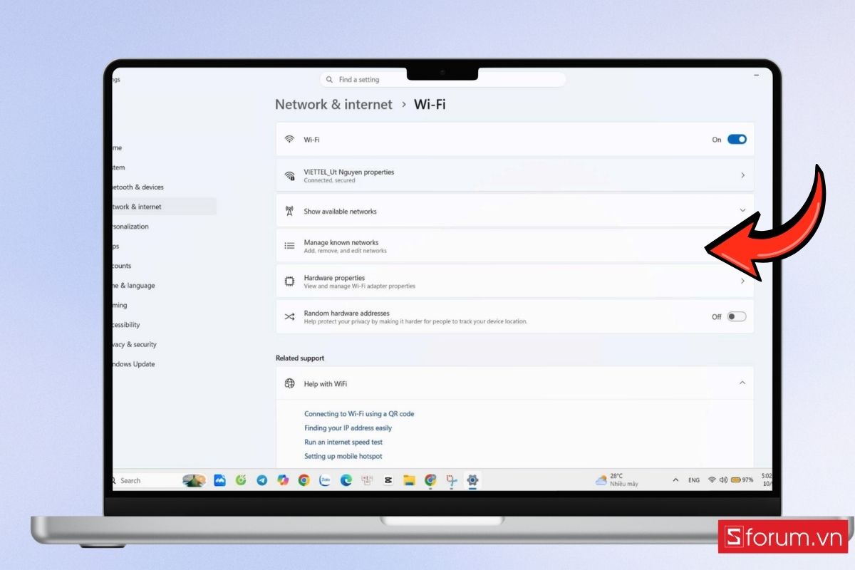 Cách kết nối Wi-Fi ẩn trên Windows bước 4