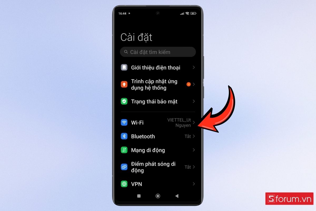 Cách kết nối Wi-Fi ẩn trên Android bước 2