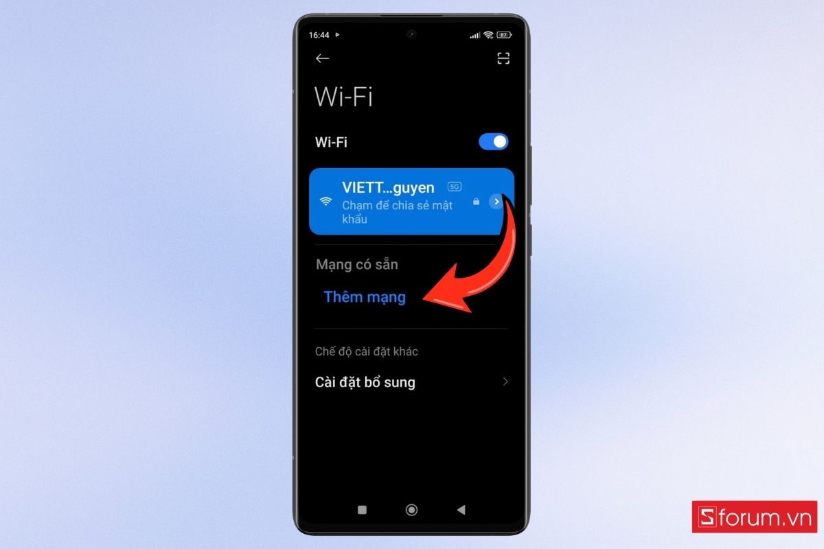 Cách kết nối Wi-Fi ẩn trên Android bước 3