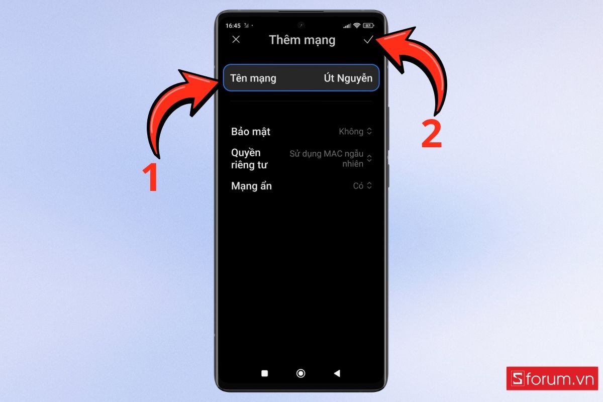 Cách kết nối Wi-Fi ẩn trên Android bước 5