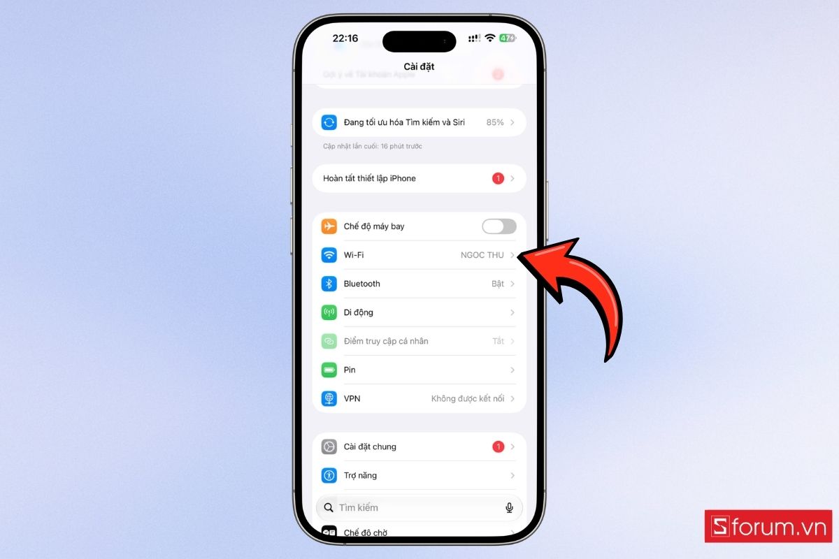 Cách kết nối Wi-Fi ẩn trên iPhone bước 2