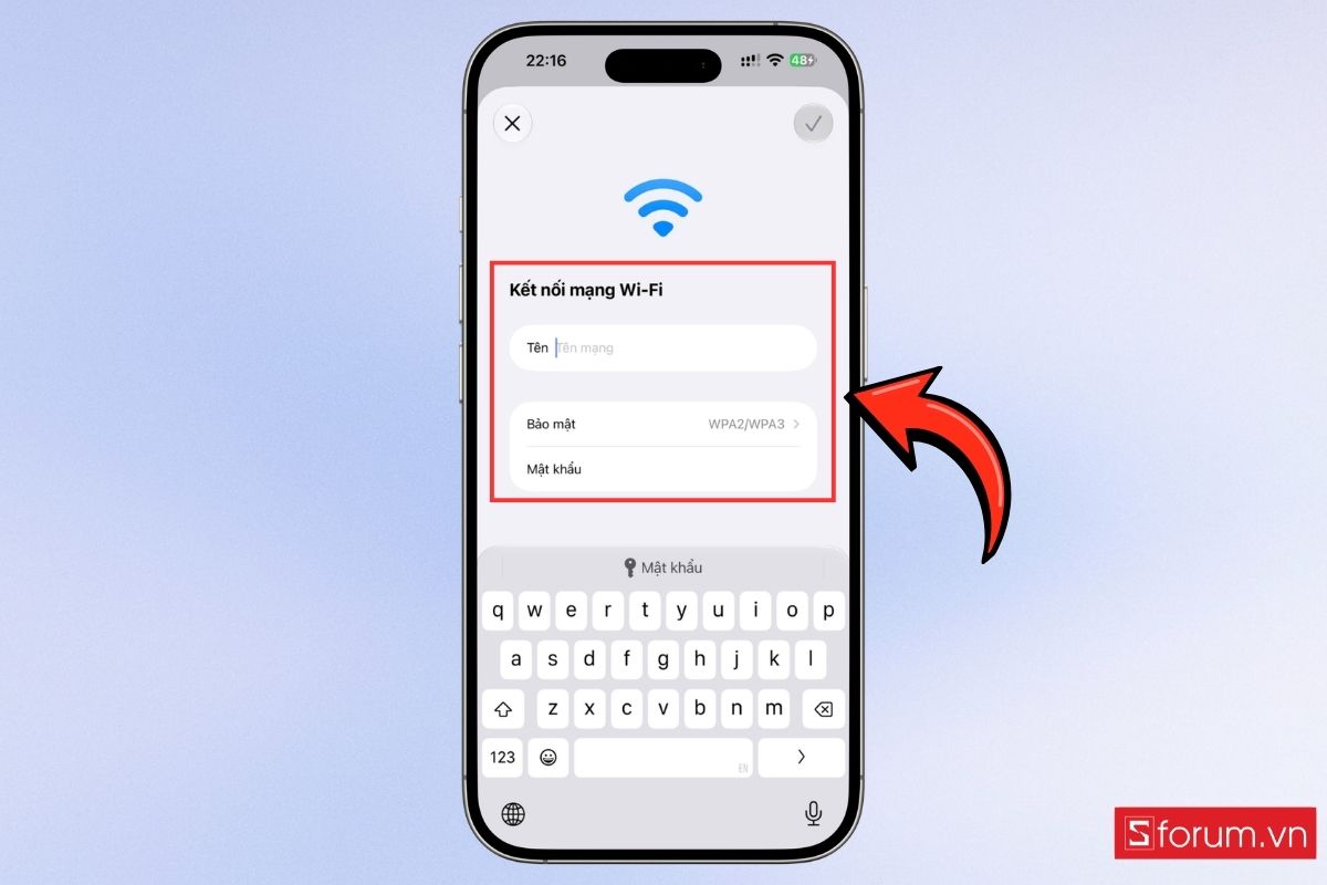 Cách kết nối Wi-Fi ẩn trên iPhone bước 4