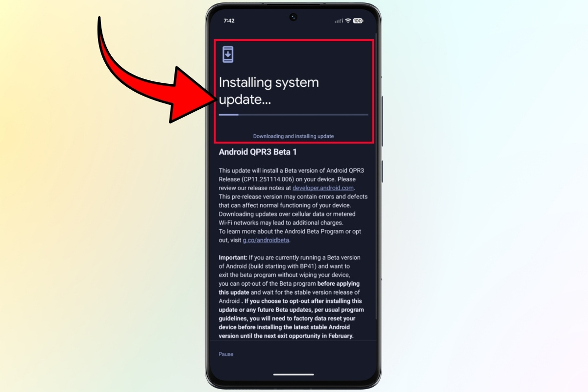 Hướng dẫn cập nhật Android 17 beta đơn giản nhất bước 5